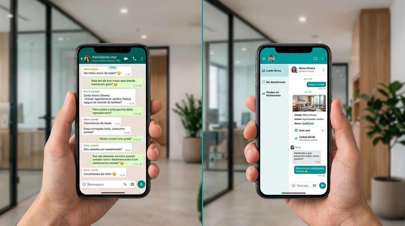 Chat interno pra imobiliária: por que coordenar leads no grupo de WhatsApp está custando vendas