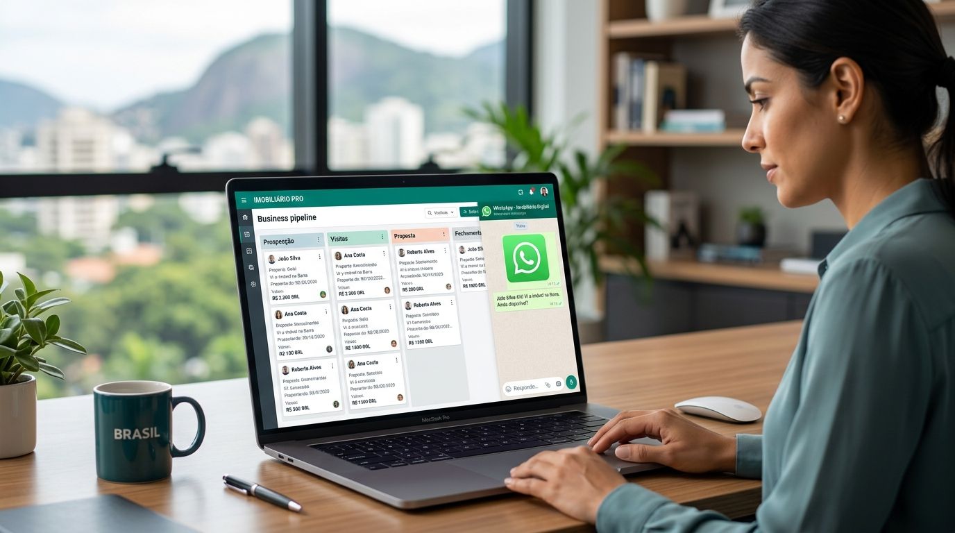 CRM imobiliário: o guia pra escolher (e por que o WhatsApp muda tudo)
